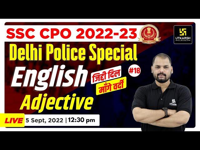 SSC CPO 2022 | English #18 | Adjective | Imp English MCQ's For SSC CPO | By Ravi Morya Sir