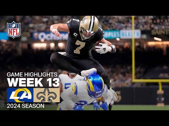 Los Angeles Rams vs. New Orleans Saints Game Highlights | NFL 2024 Season Week 13