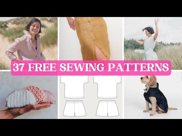 37 FREE sewing patterns that I know you'll LOVE!!!!