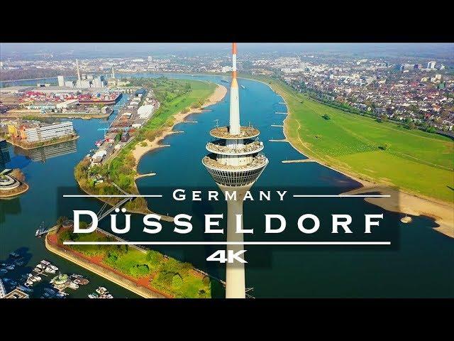 Düsseldorf, Germany  - by drone [4K]