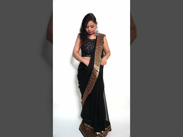 Retro Mermaid Saree Drape #shorts #saree #sareedraping #sareehacks