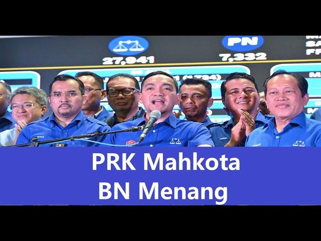 (Terkini) MB Johor Onn Hafiz Ghazi: Ucapan Selepas Kemenangan PRK Mahkota