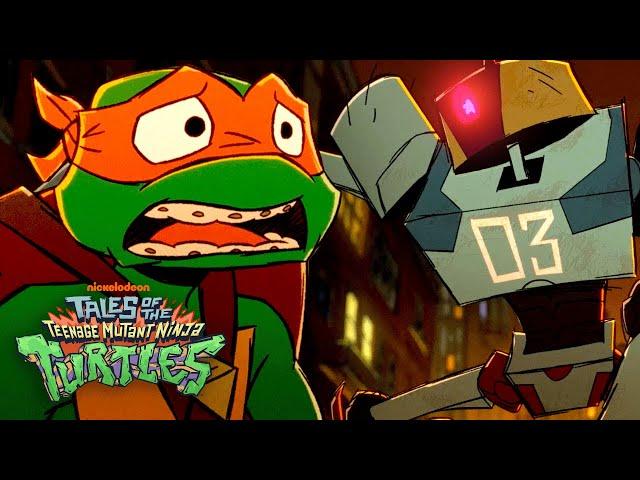 NEW SERIES: Tales of the Teenage Mutant Ninja Turtles | Mikey's CHASED by a Robot!  | Full Scene