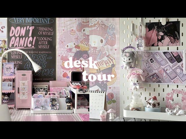 desk makeover!  (lots of pink)