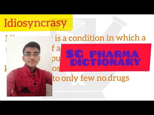 Idiosyncrasy ll Definition in Hindi ll Idiosyncrasy Pharmacology ll SG Pharma