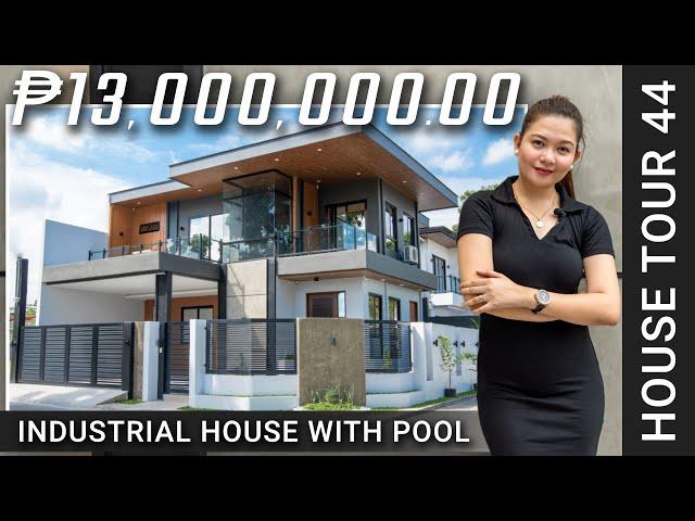 A CORNER LOT AND MODERN INDUSTRIAL HOUSE WITH POOL FOR SALE IN ANGELES CITY PAMPANGA • House Tour 44