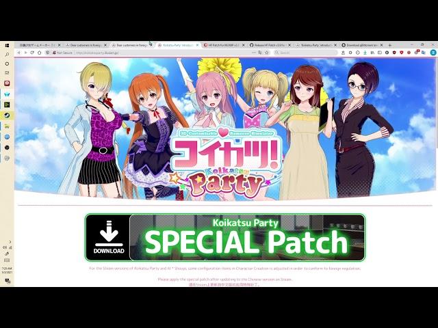 Koikatsu Party Tutorial special patch + HF patch 2021 (SPECIAL PATCH NOT AVAILABLE ANYMORE)