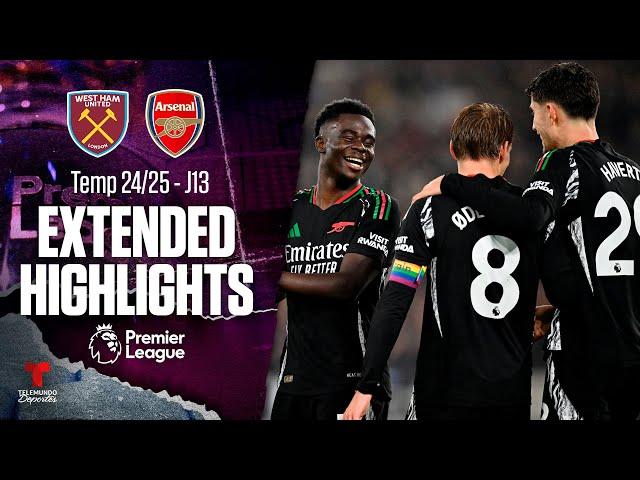 West Ham vs. Arsenal | Highlights Premier League | Jornada 13 | Telemundo Deportes