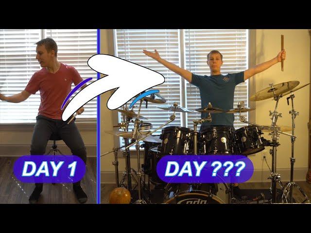 I added ONE PIECE to my Drumset EVERY DAY!