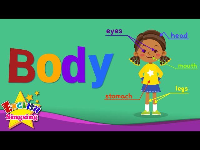 Kids vocabulary - Body - parts of the body - Learn English for kids - English educational video