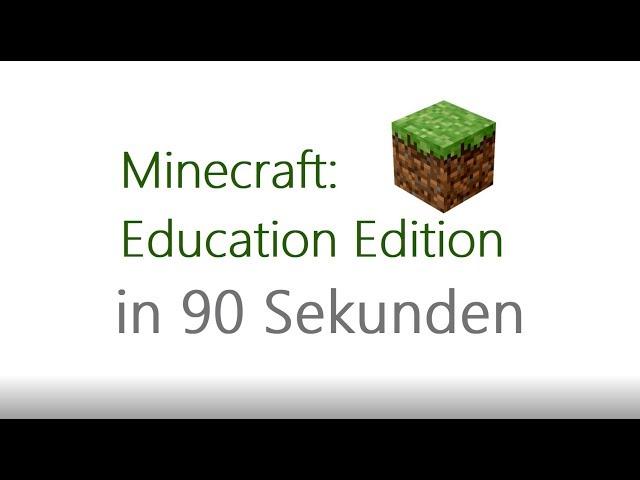 Microsoft Bildung – Erklärvideo: Minecraft in 90 Sekunden