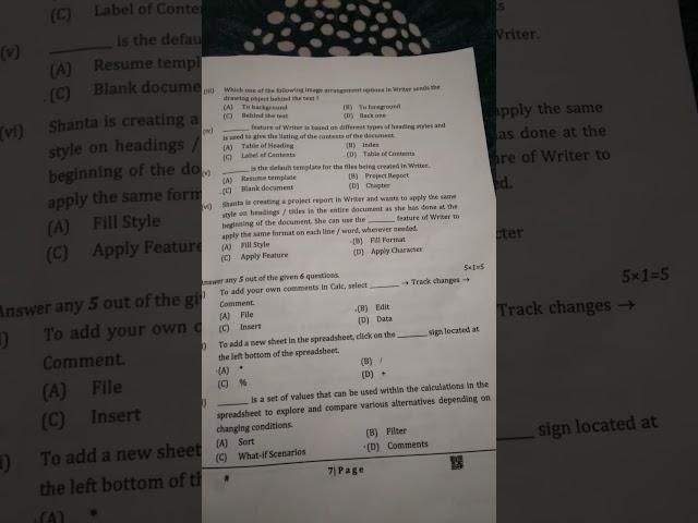 question paper class 10th set 4 q.p code 89 subject information technology