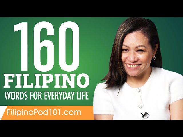 160 Filipino Words for Everyday Life - Basic Vocabulary #8