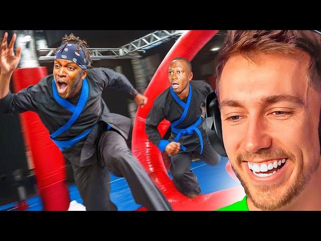 Miniminter Reacts To Ninja Warrior: Youtubers Edition (ft KSI, Niko & more)