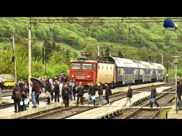 Trenuri în Gara Năsăud  Trains in Năsăud Railway Station - 18 Aprilie 2024