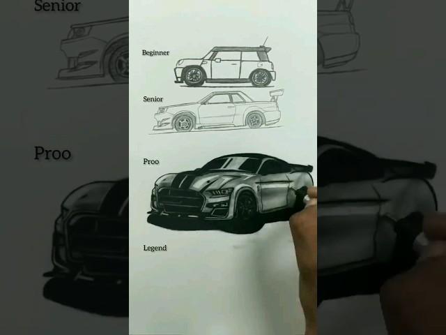 realistic car drawing#shorts #viral #art #short