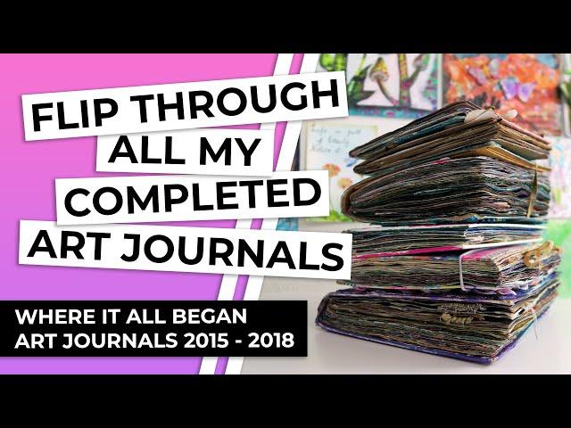 Mixed Media Art Journal Flip Through | Talking