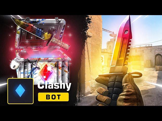 The Bot Pulled A 0.1% Knife on Clash? Massive Wins & Crazy Luck