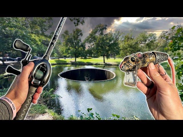 Fishing Creepy Urban Waters With Giant Rat Lure!