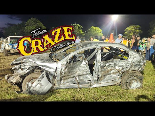 A guy was Knocked Out in this Demolition Derby