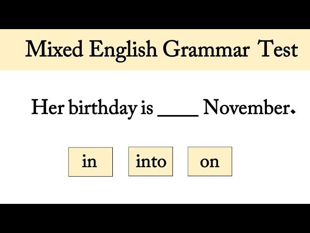 70+ Grammar Quiz। Mixed English Grammar Test