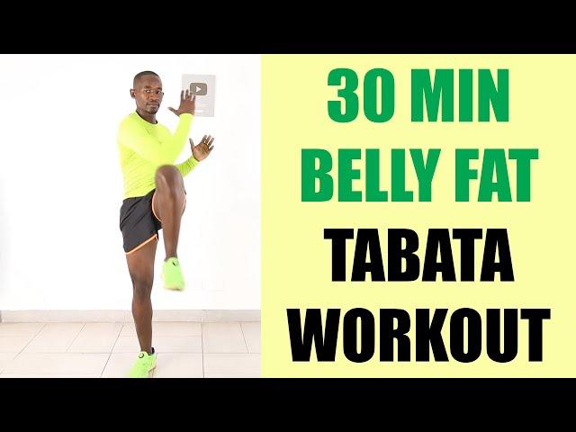 30 Minute Belly Fat HIIT Tabata Workout at Home300 Calories