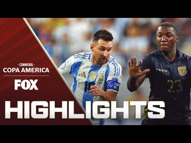 Argentina vs. Ecuador Highlights | 2024 Copa América | Quarterfinals