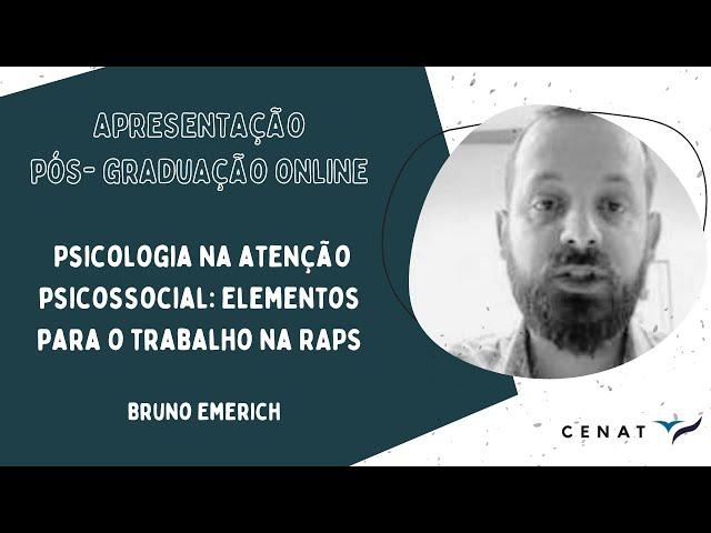 CONVITE: Pós-graduação: Psicologia na atenção psicossocial: elementos para o trabalho na RAPS