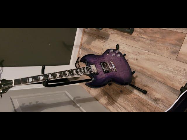 Epiphone SG modern figured purple burst tone samples