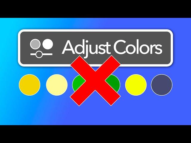 Photoshop Adjust Colors... NOT What You Think?