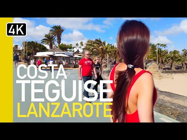 (cc) Costa Teguise LANZAROTE Spain 2024 | Walking Tour in Canary Islands [4K UHD]