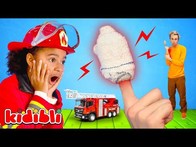 Feuerwehr löscht brennende Milch! Feuerwehrarbeit für Kinder  Lustige Lehrvideos | Kidibli