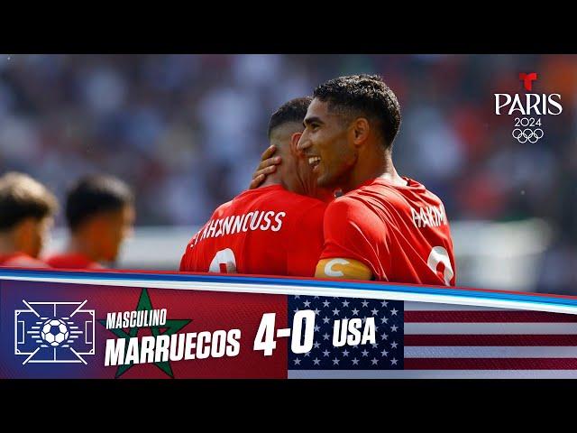 Highlights & Goles: Marruecos vs USA 4-0 en Cuartos de Final | Juegos Olímpicos París 2024