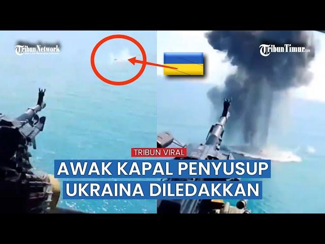 Duar! Detik-detik Helikopter K-27PS Rusia Bombardir Kapal Ukraina