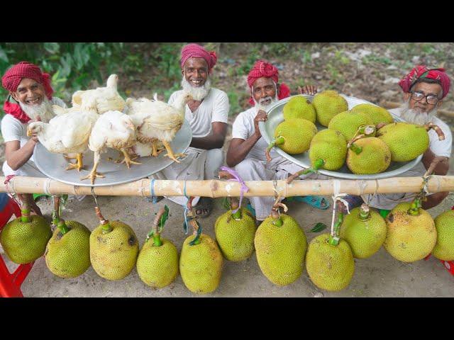 KATHAALI GOSTO - Chicken Jackfruits Curry Recipe - Grandpa Cooking Kathal Chicken for Special People