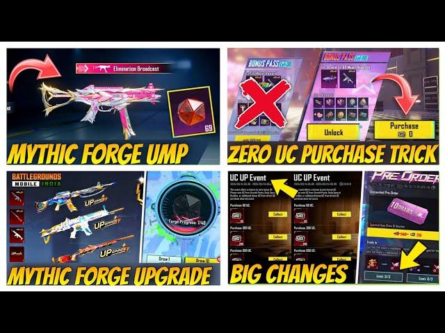 Viral Trick ₹0 UC A13 Bonus Pass | Next Mythic Forge Upgrade Gun | Inferno Halmet | Pre order Event
