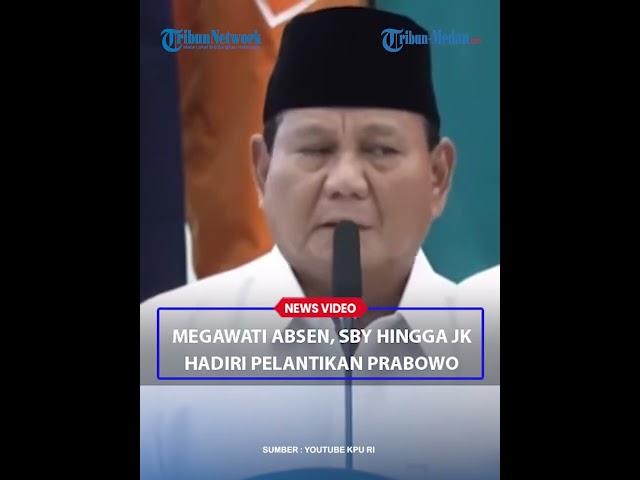 MEGAWATI ABSEN, SBY, TRY SUTRISNO HINGGA JUSUF KALLA Hadiri Pelantikan Prabowo & Gibran #short