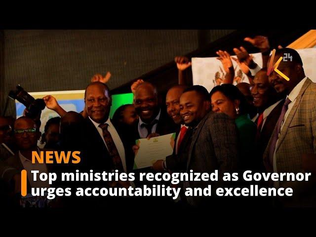 Top ministries recognized as Governor Malombe urges accountability and excellence