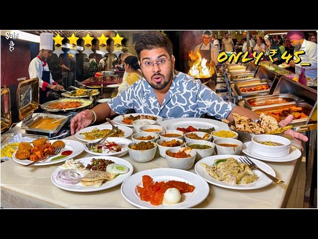 Trying UNLIMITED Luxury Food Buffet | Street Food India | Best Veg Food