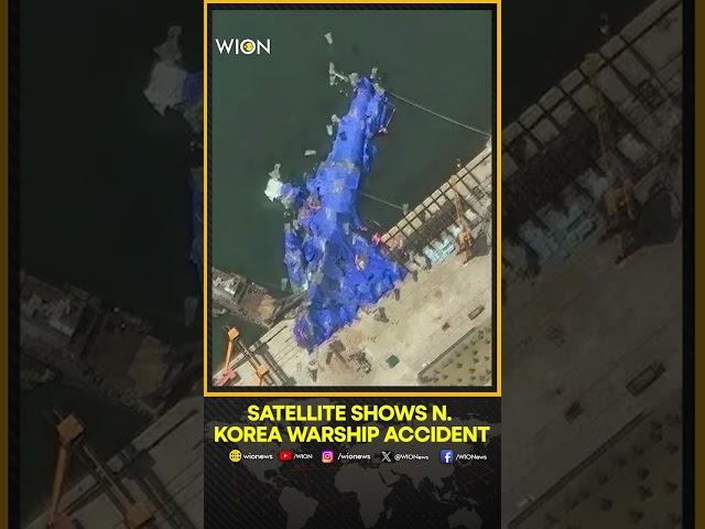 Satellite Imagery Shows Before-And-After Of North Korean Warship Incident | WION Shorts