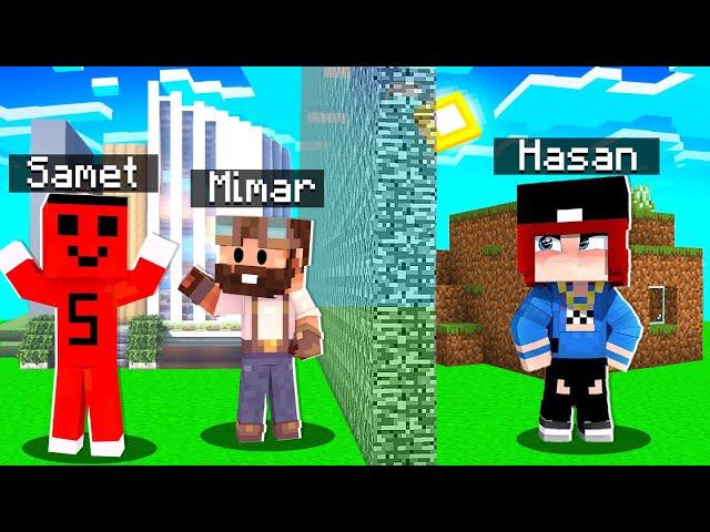 HASANI YAPI KAPIŞMASINDA PRO MİMAR İLE TROLLEDİM !! - Minecraft