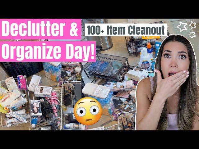 MASSIVE DECLUTTER DAY  Organization & Decluttering Motivation | Bathroom, Kitchen, & More!