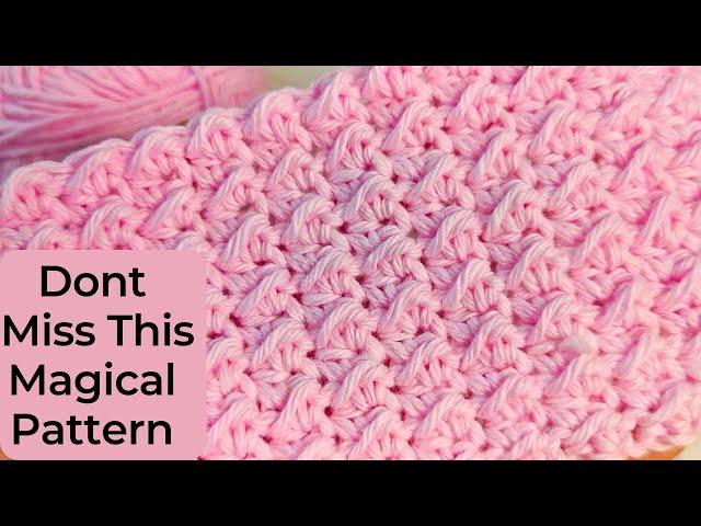 JUST 2 STITCHES, DONT MISS IT, BEAUTIFUL CROCHET *SUPER FAST SUPER EASY*