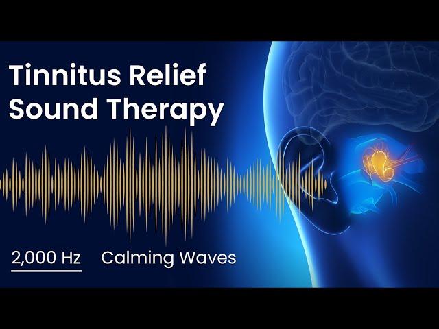 Tinnitus Sound Therapy - 2,000 Hz Calming Waves | 2 Hours | Sound Masking for Ringing in Ears