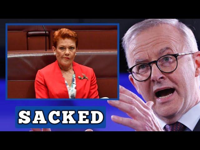 SACKED! Pauline Hanson Receives Sack letter From Albanese after calling for the flag to be changed