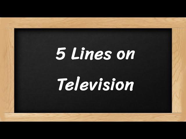 Television Short 5 Lines in English || 5 Lines Essay on Television