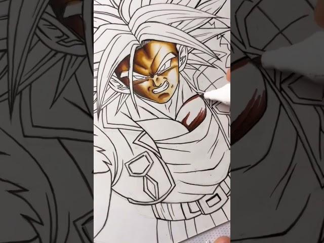 Drawing Future Trunks (Bojack Unbound) Part 1 by tiktok wy.rich | #shorts