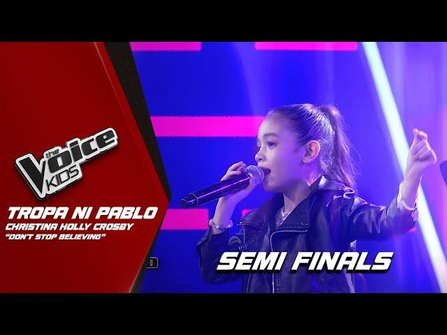 The Voice Kids: Christina Holly Crosby's CONFIDENT performance of 'Don't Stop Believing'!