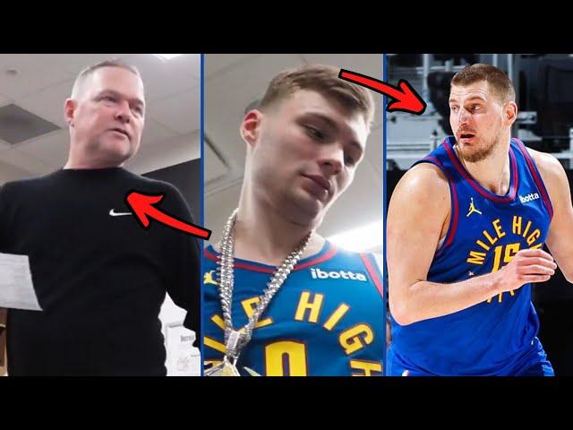 Denver Nuggets Locker Room Celebration After Nikola Jokic Makes Triple-Double vs. Destroit Pistons!