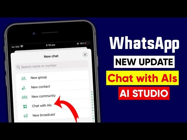 WhatsApp chat with AIs update || WhatsApp new features AI studios 2024